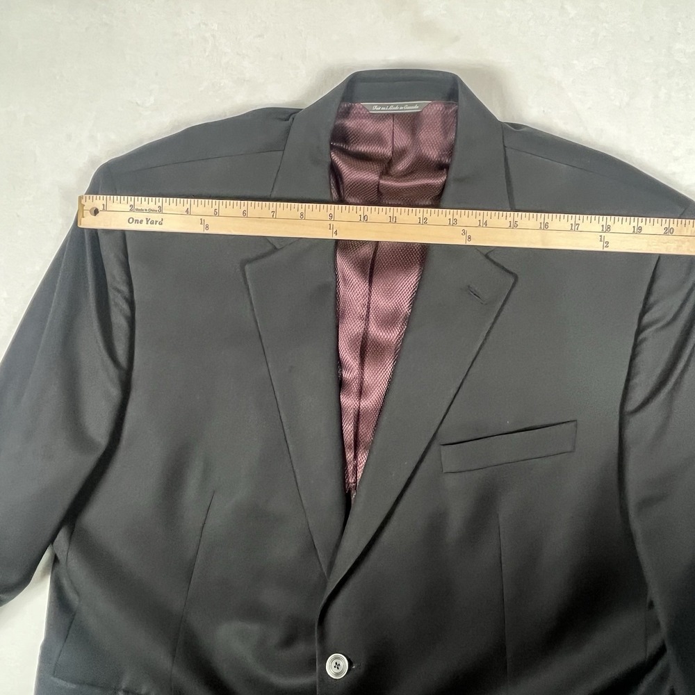 Jack Victor Sport Coat Men 48R Blazer Super 110s Wool Gibson SPJ Black Jacket - Picture 8 of 13